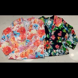 NWT Spring Floral Cardigan Blazer Set Small Pink